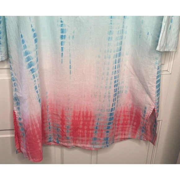 Sundance Women's Embroidered Beaded Tunic Swim Coverup SZ S Tie Dye Ombre Sequin - Picture 11 of 15